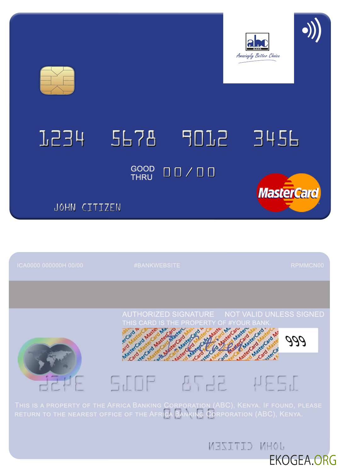 Carte Mastercard de l'Africa Banking Corporation (ABC) Kenya